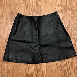 Veda Leather Mini Skirt